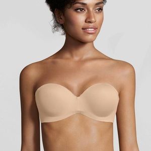 Nude bra, removable straps